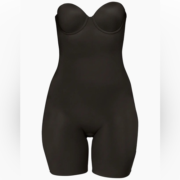 SPANX Other - SPANX black Suit your Fancy Shapewear underwire strapless bodysuit size L NWOT
